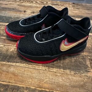 Nike Kids Black and Gold LeBron Sneakers